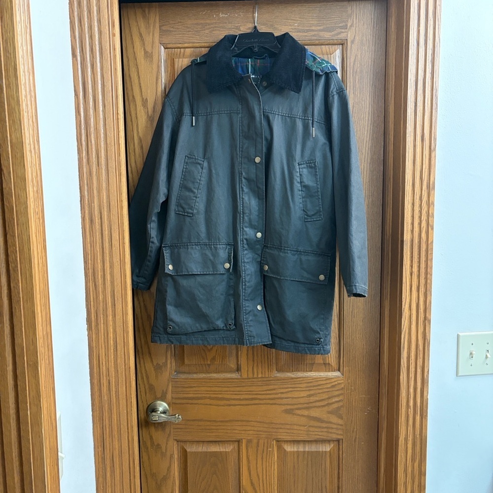 ASOS Women's Black Hooded Barn Style Jacket Cabincore, Size US 2, EUC